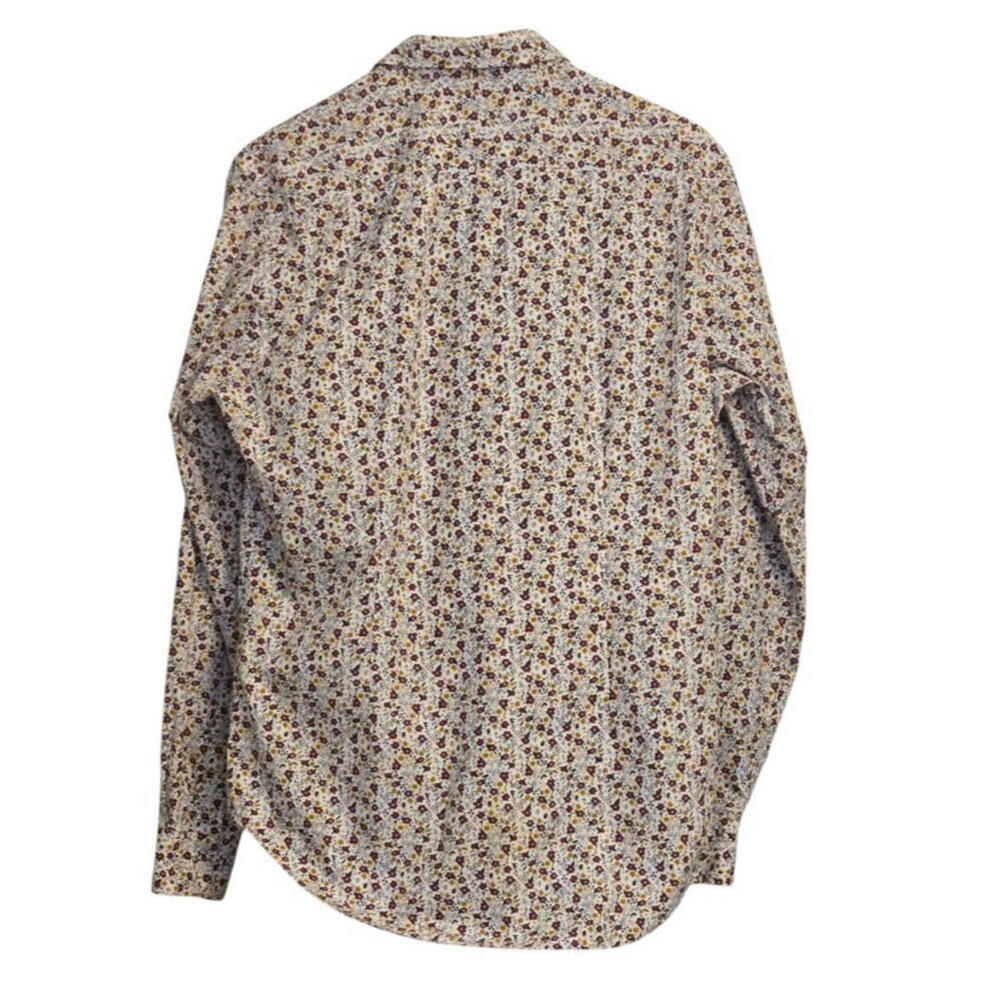 ZARA Man Slim Fit Floral Button Down Shirt Long Sleeve Casual Boho Print  Size L - Picture 2 of 5